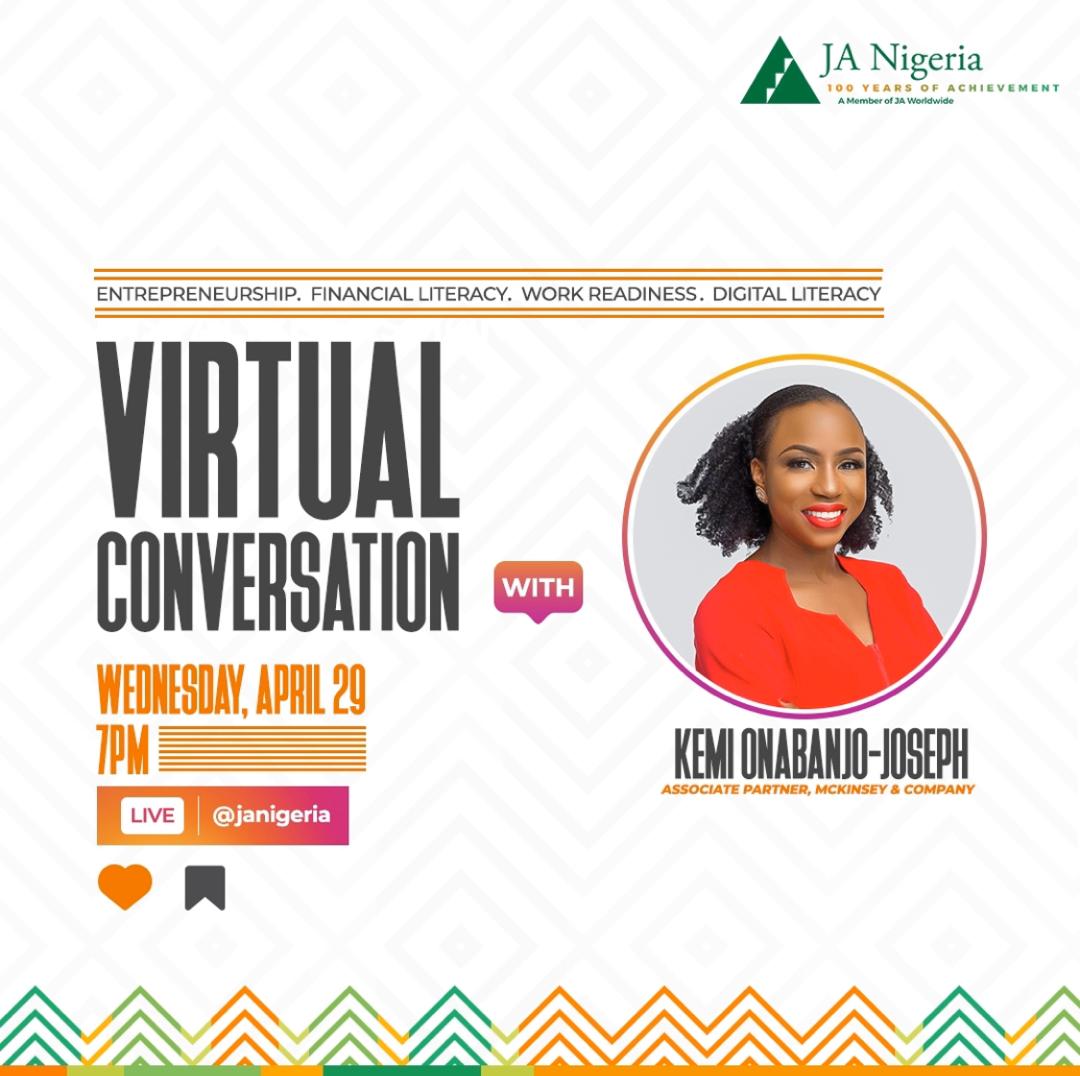 Virtual Converation with Junior Achievers Nigeria - 29th April 2020